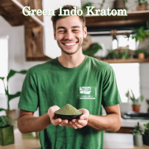 Person holding a bowl of Green Indo Kratom